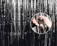 GODAN Party curtain black 90 × 240 cm - Party Accessories