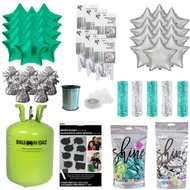GoDan Mega party set for ball decoration, silver green, 145pcs - Party Accessories