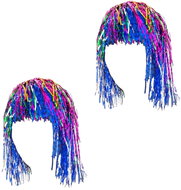 GODAN Foil wig coloured, 2 pcs - Wig