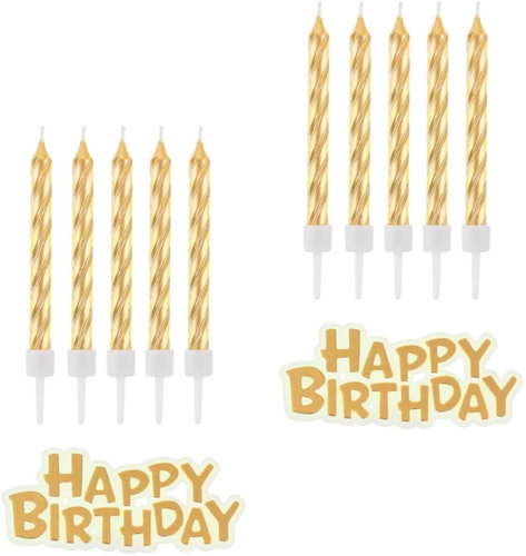 Godan Birthday candle set - happy birthday - gold - 32 pcs - 7 cm - Candle - Main image