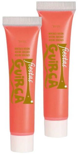 Guirca Make-Up Neon Red In Tube - Halloween - 20 ml - Face Paint - Main image