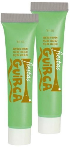 Guirca Make-Up Neon Green In Tube - Halloween - 20 ml - Face Paint - Main image