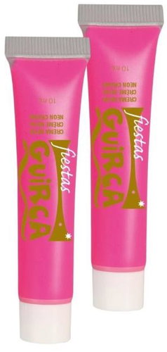 Guirca Make-Up Neon Pink In Tube - Halloween - 20 ml - Face Paint - Main image