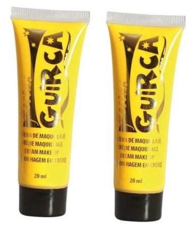 Guirca Yellow Make-Up In Tube - Halloween - 40 ml - Face Paint - Main image