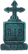 GUIRCA Tombstone with cross RIP 43 × 22 cm - Decoration