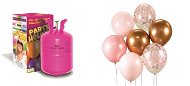 Helium Kingofbal Helium a sada latex. balónků chrom. růžová 7 ks 30 cm - Helium