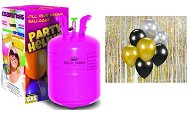 Helium Kingofbal Helium a sada latex. balónků chrom. zlatá stříbrná černá 7 ks 30 cm - Helium