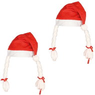 GUIRCA Christmas cap with braids, Christmas, 2 pcs - Costume Accessory