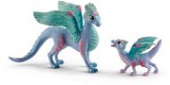 Figura Schleich Virágos sárkánymama és sárkánygyerek 70592 - Figurky