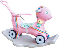 Aga4Kids Plastový houpací koník 2v1 DS3803 růžový - Houpací kůň