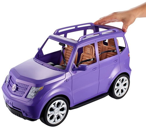 barbie doll in car