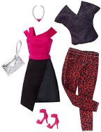 Mattel Barbie Two-piece set of black and red clothing - Doll Accessories
