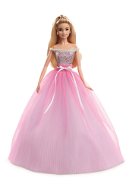 Mattel Születésnapos Barbie Himzett ruhában - Játékbaba
