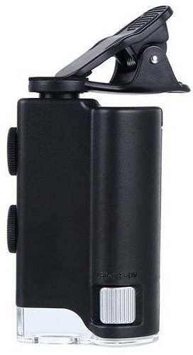 DIGIPHOT PM-6001 pocket microscope, Smartphone clip, 60X-100X