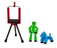 StikBot készlet figura + állatka mobil állvánnyal – zöld és kék - Figura