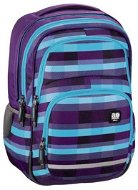 Hama All Out Blaby Summer Check Purple - Schulrucksack