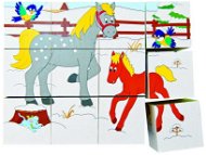 Woody Kubus 3x4 Würfelpuzzle - Tiere und Jahreszeiten - Bild-Bausteine