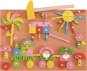 Woody fatábla szegezhető formákkal - Rózsaszín - Készségfejlesztő játék