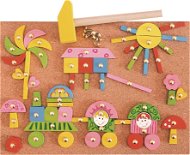 Woody Formen zum Nageln - rosa - Lernspielzeug