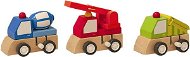 Woody Naťahovacie autíčko – stavebné stroje - Didaktická hračka