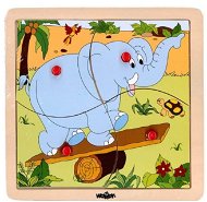Woody Puzzle from 4 parts - Elephant - Jigsaw