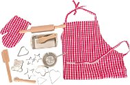 Wooden Baking Kitchen Set with Cutters and Apron - Game Set