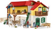 Schleich Farm World 42407 - Bauernhaus mit Stall und Tieren - Figuren-Set und Zubehör