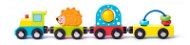 Woody Zug mit einem Igel und Spielzeug - Modelleisenbahn