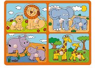 Woody Puzzle für die Kleinen mit Griffen - Tiere Afrikas - Steckpuzzle