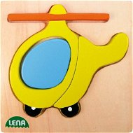Lena Drevené puzzle - vrtuľník - Puzzle