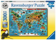 Puzzle Ravensburger 132577 Ilustrovaná mapa sveta - Puzzle