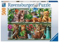 Puzzle Ravensburger 148240 Macskák a polcon - Puzzle
