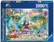 Ravensburger 157853 Disney Mapa sveta - Puzzle