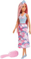 Barbie baba hajkefével és tiarával - Játékbaba