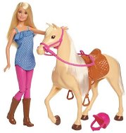 Barbie Pferd mit Puppe - Puppe