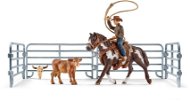 Schleich 41418 Cowboy lovon lasszóval és tartozékok - Figura szett