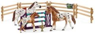Schleich Set appalosští  koně a tréninkové příslušenstí 42433 - Set figurek a příslušenství
