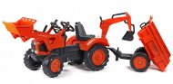Traktor s prednou a zadnou lyžicou - Šliapací traktor