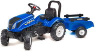 Traktor mit Walze - blau - Trettraktor