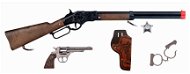 Kovbojská sada veľká – pištoľ, revolver, putá, šerifská hviezda - Detská pištoľ