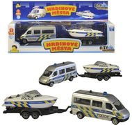 Police Car with Trailer and Boat - Toy Car