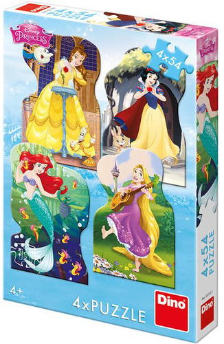 Dino Princezny a kamarádi 4x54 dílků - Puzzle - Hlavní obrázek