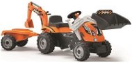 Smoby Builder Max Cart with Excavator, Orange - Pedal Tractor 