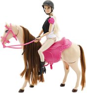 Kôň hýbajúci sa + bábika žokejka - Figúrka