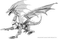 Metal Earth BIG Silver Dragon ICONX - Fém makett