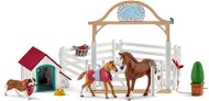 Schleich Hostující koně, Hannah s fenkou Ruby 42458 - Set figurek a příslušenství