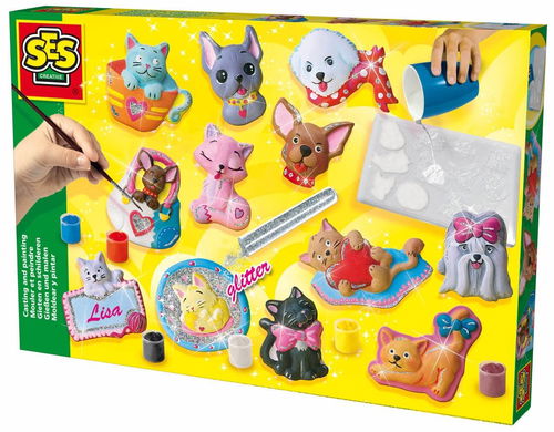 SES Casting und Malerei Set Katzen und Hunde - Abdruck-Set - Hauptbild