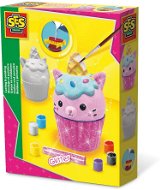 SES Plaster Cast Cupcake and Painting with Glitter - Painting for Kids