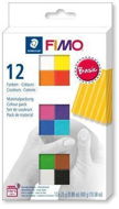 Fimo Soft Colour Pack süthető gyurma készlet - 12 szín, Basic Colours - Gyurma