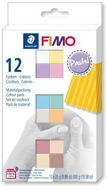 Fimo Soft Colour Pack süthető gyurma készlet - 12 szín, Pastel Colours - Gyurma